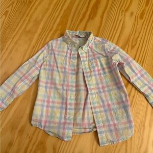 Janie and Jack Pink and Yellow Button Down Shirt